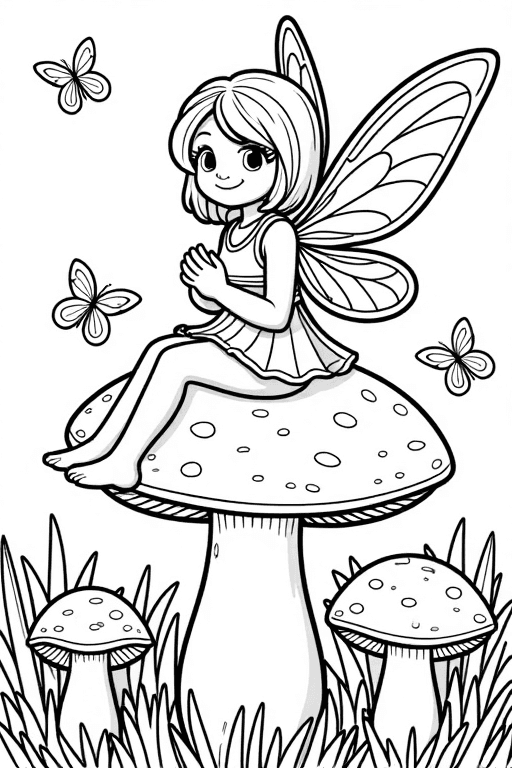 girl on a mushroom