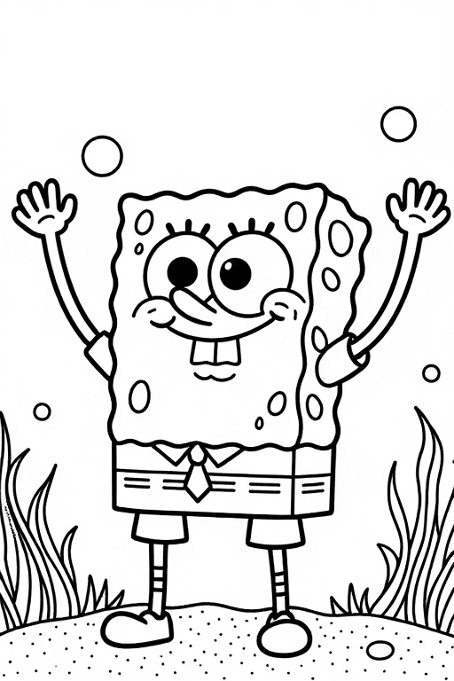 Spongebob squarepants in the ocean!